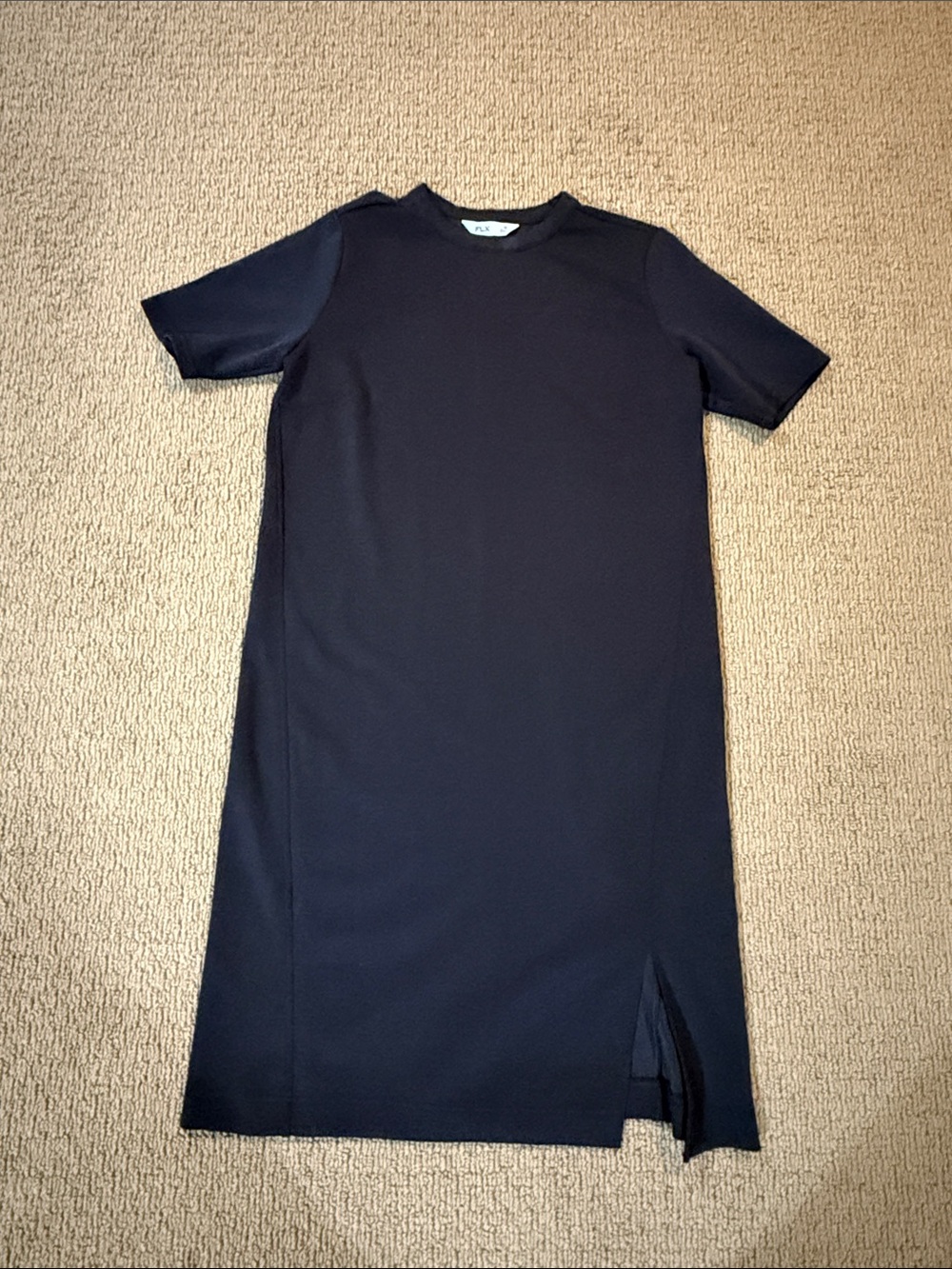 FLX Classic Black Tshirt-Sleeve Shift Dress size
